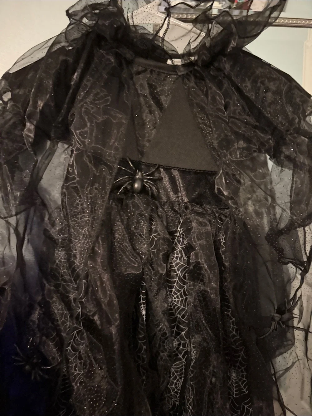 Pottery Barn Kids - Glow in Dark Black Spider Web Witch Costume for Kids